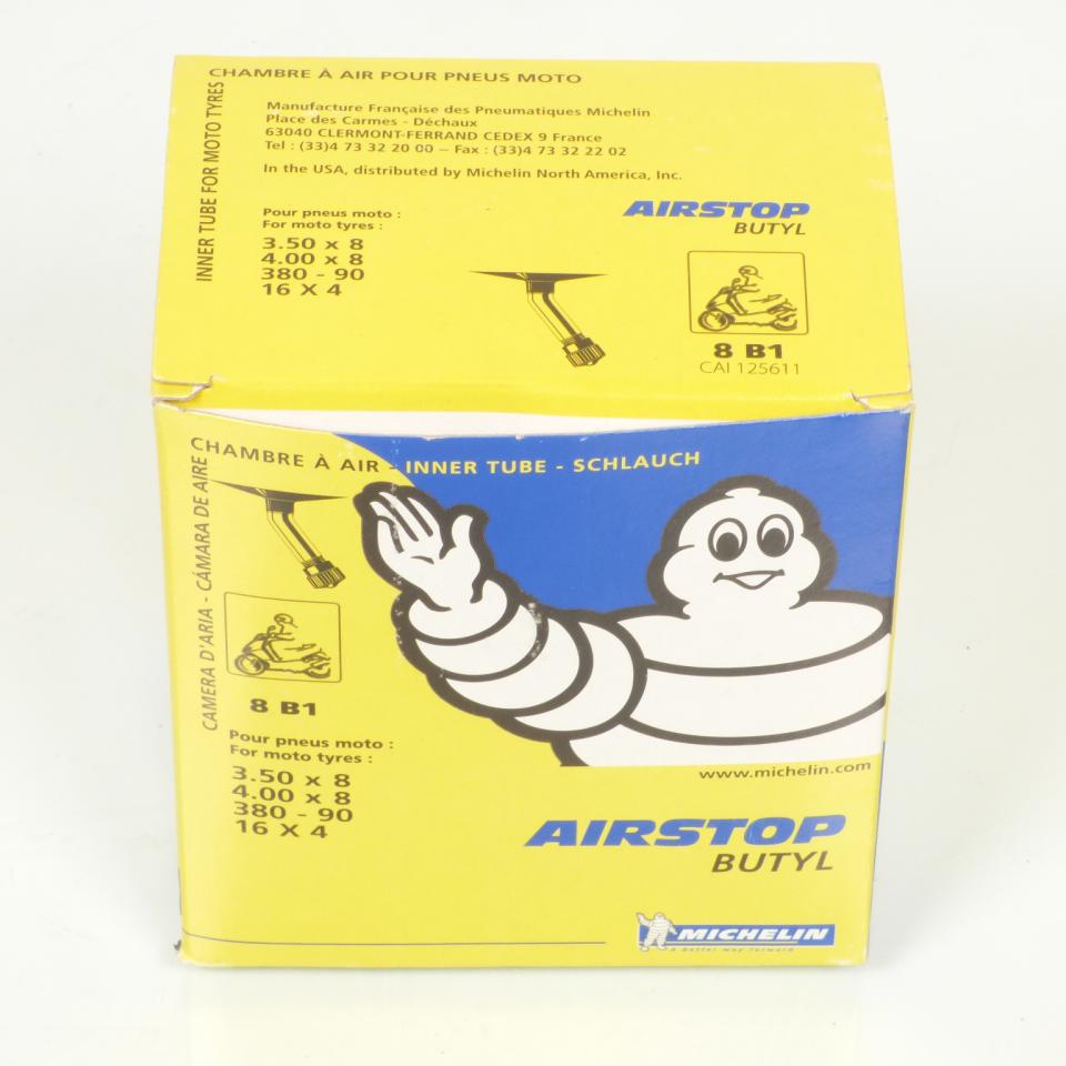 Chambre à air Michelin pour scooter 3.50x8 4.00x8 380-90 16x4 8B1 valve coudée 150