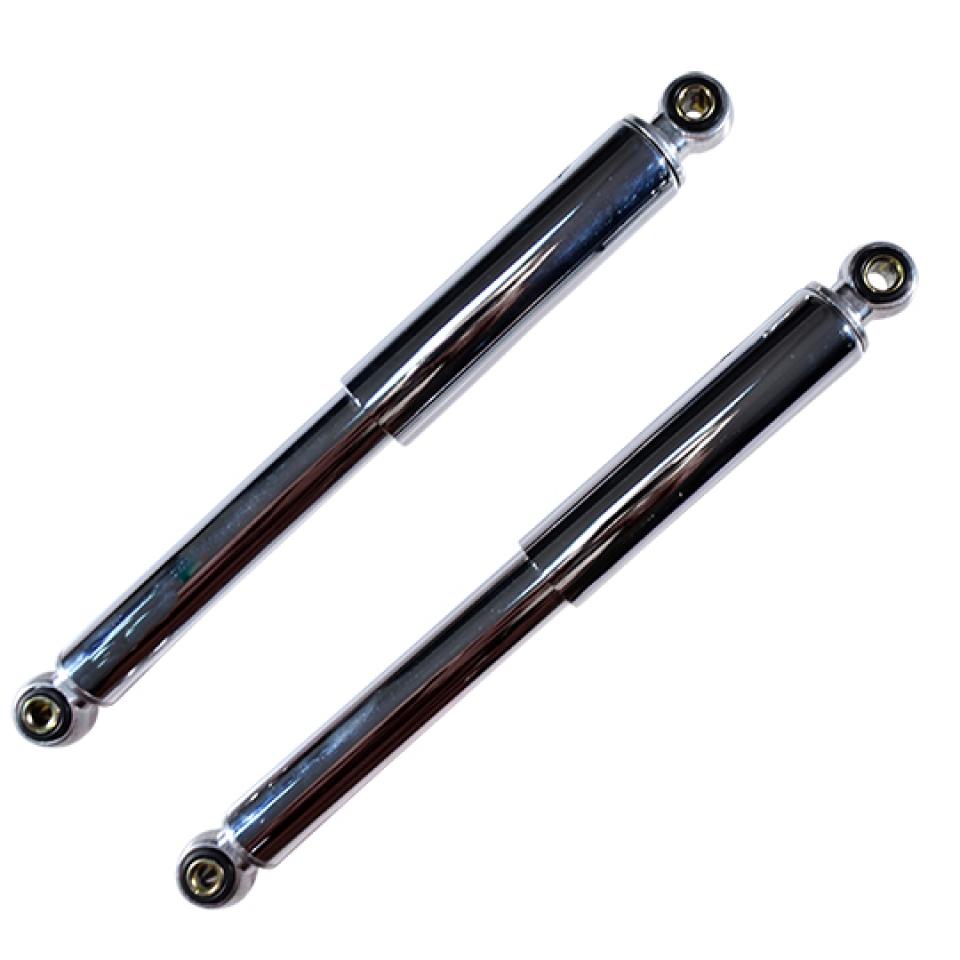 Paire d'amortisseur arrière lisse pour mobylette Peugeot 103 chromé 320mm Neuf