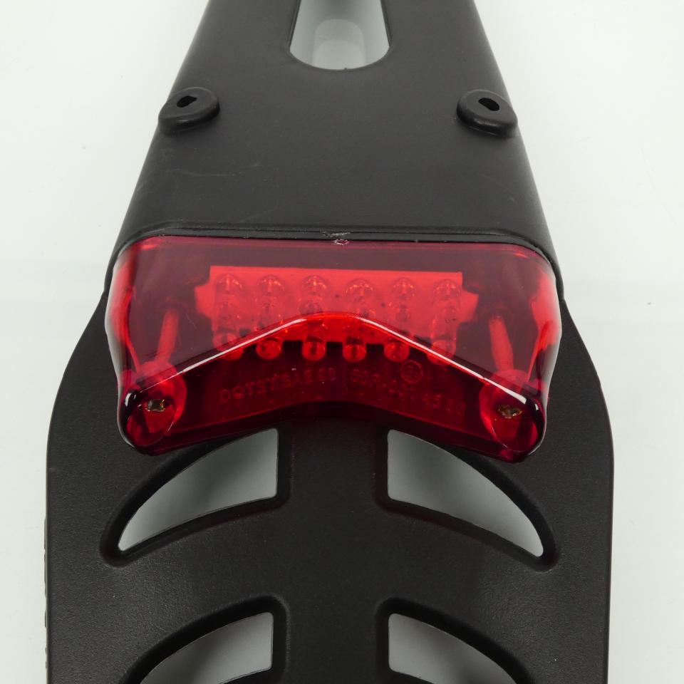 Bavette support plaque immatriculation feu LED 12V rouge Myra pour moto enduro