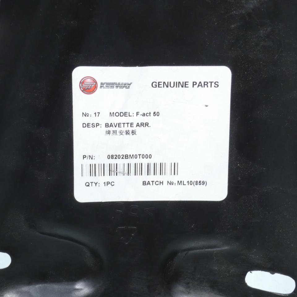 Bavette arrière origine pour scooter Kinroad 50 XT Neuf