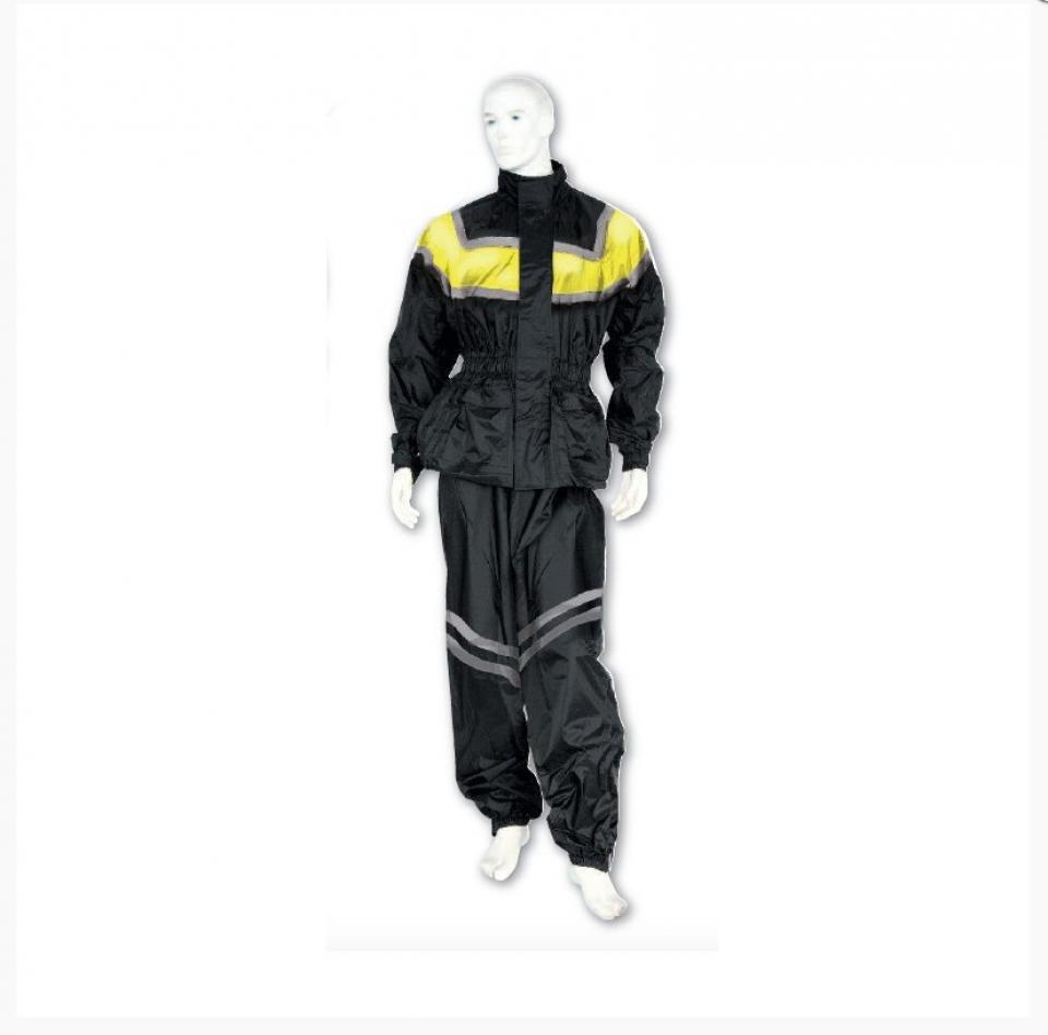 Ensemble veste et pantalon pluie Mad Taille XS noir et jaune pour moto scooter Neuf