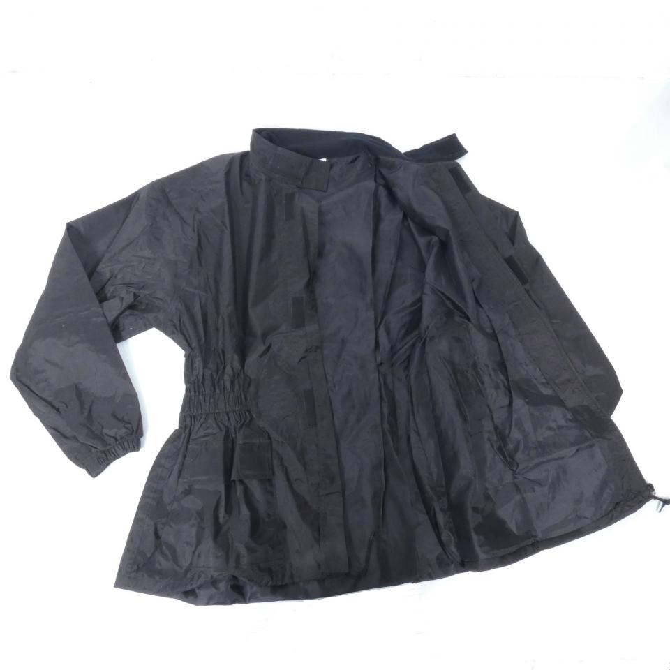 Veste de pluie pour moto scooter Sace Taille XXL noire nylon PVC Neuf