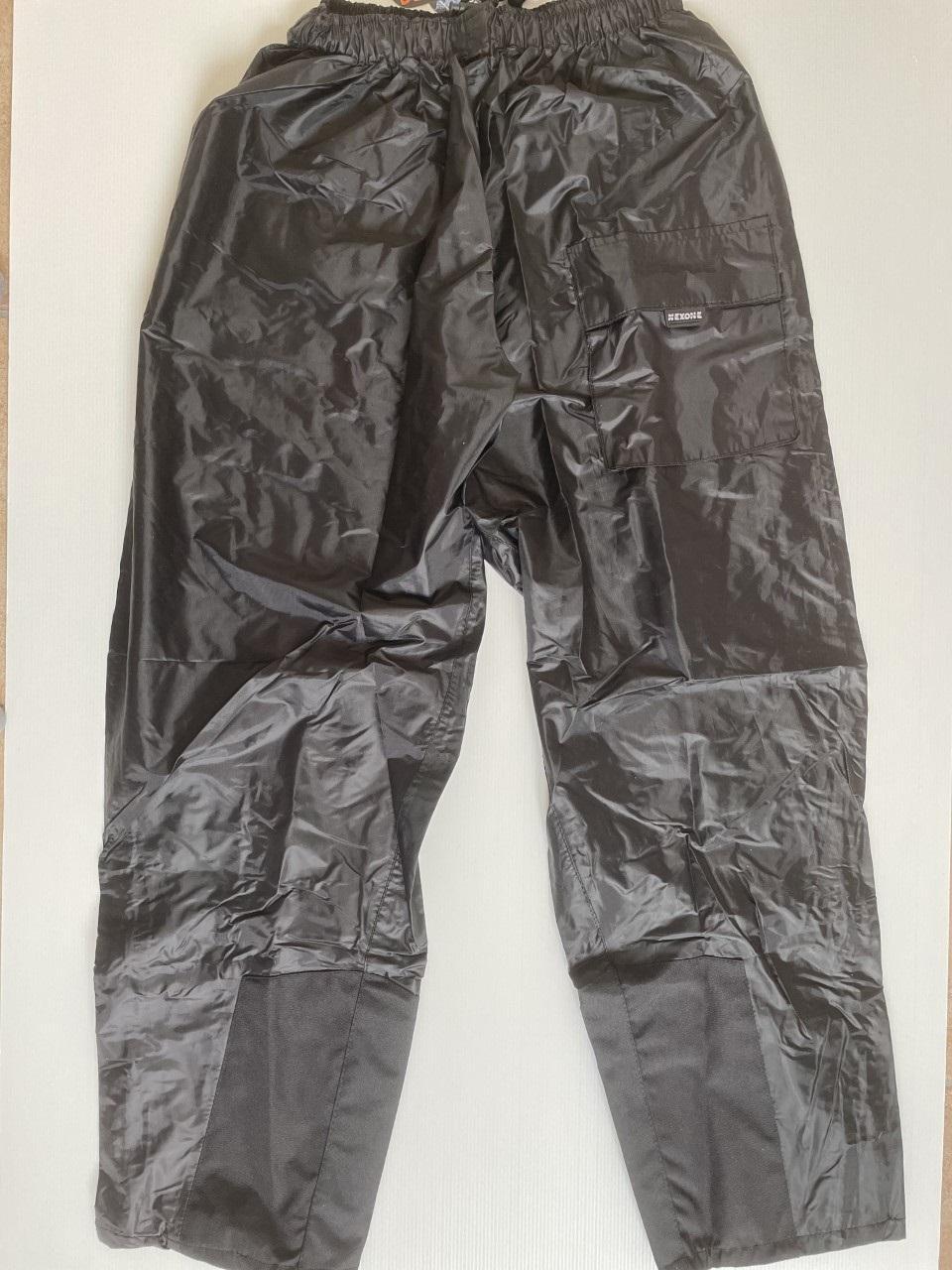 Ensemble veste et Pantalon de pluie Homme Femme Nexone noir PVC Nylon Taille XL