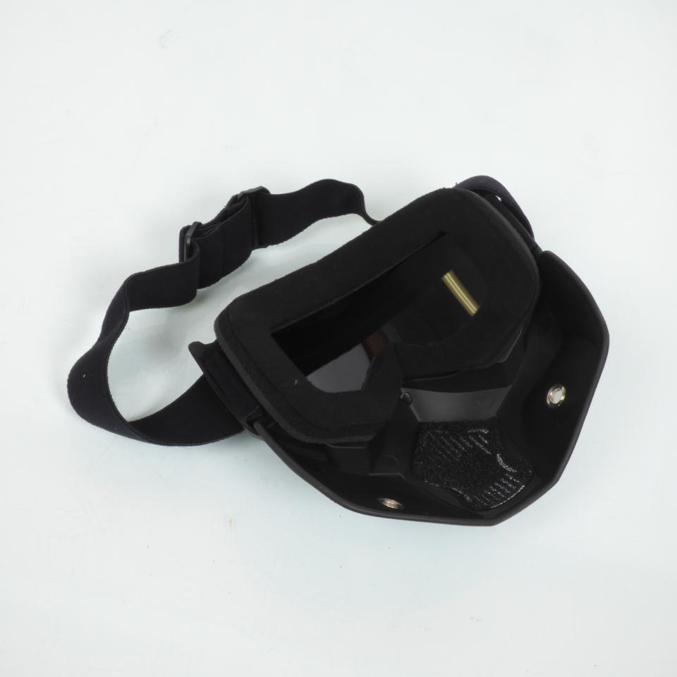 Lunette et masque Dark Knight noir mat pour casque jet bol Trendy écran iridium