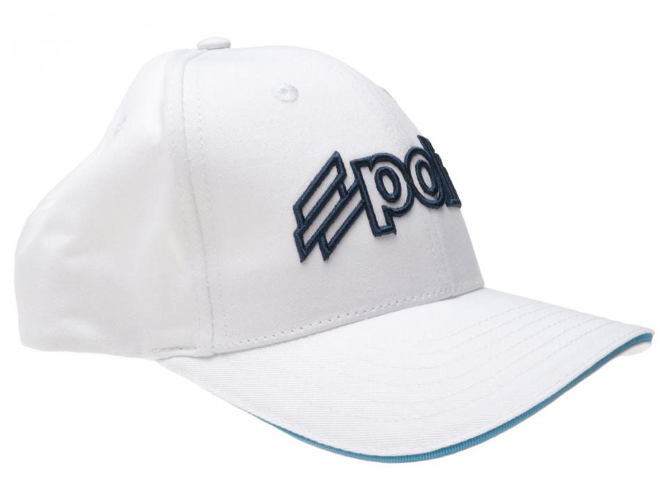 Casquette Polini blanche et bleu pour homme femme 098.2669 Neuf