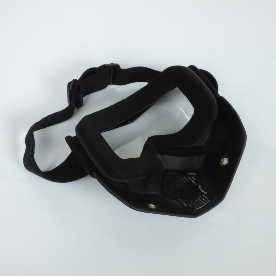Lunette et masque Dark Knight noir mat pour casque jet bol écran claire