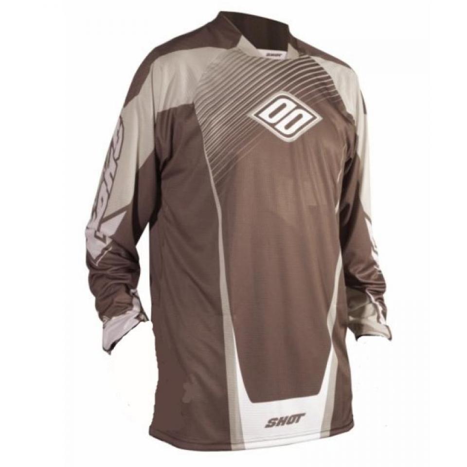 Maillot tee shirt cross enduro SHOT taille XL marron/blanc pour moto quad ATV rando