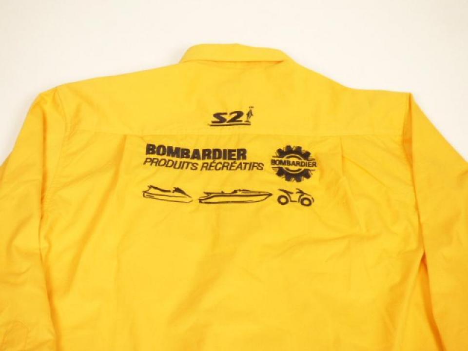 Chemise jaune Bombardier S2I homme Taille S quad pour moto scooter atv buggy Neuf