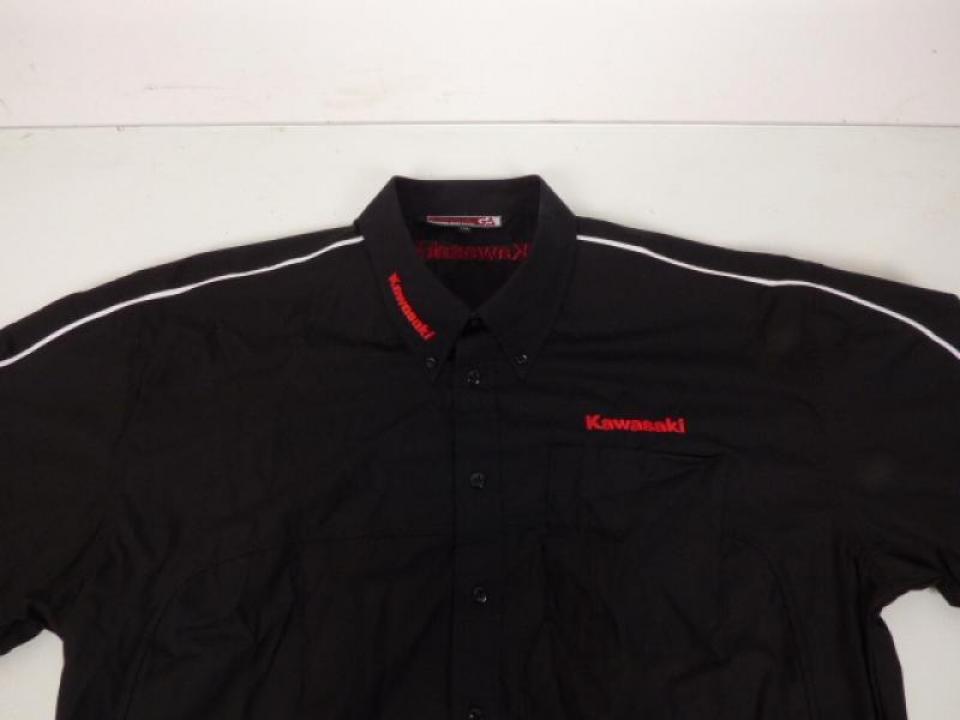 Chemise manche courte noir rouge Moto sport Kawasaki origine pour Taille XL Neuf