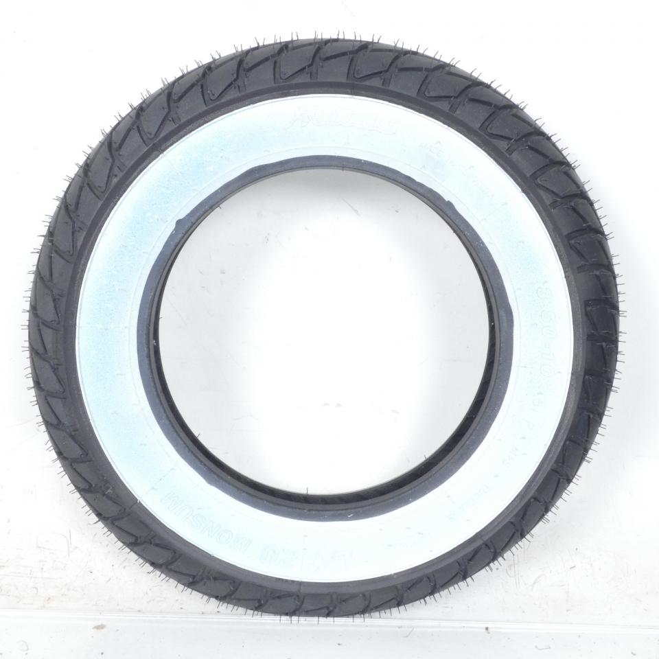 Pneu 3.50-10 51P M+S Mitas MC20 MONSUM flancs blancs pour scooter Neuf