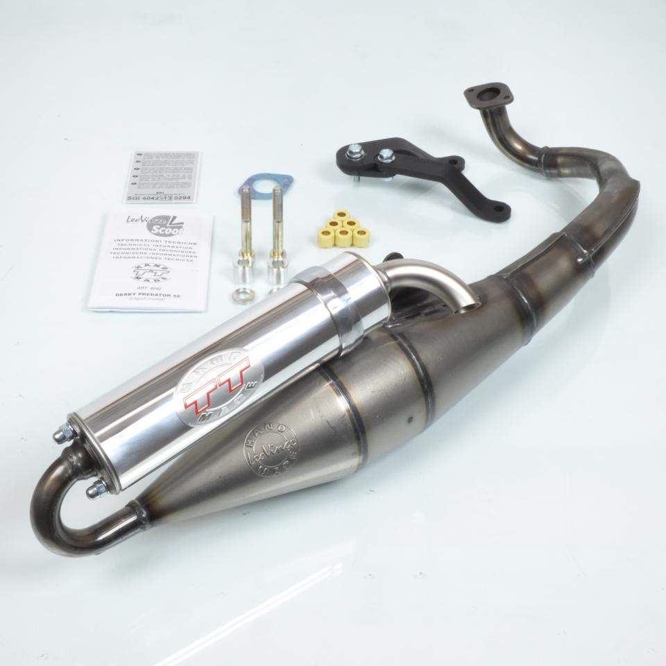 Pot d'échappement Leovince TT pour scooter Derbi 50 Predator LC 2T 1999 à 2002 Neuf