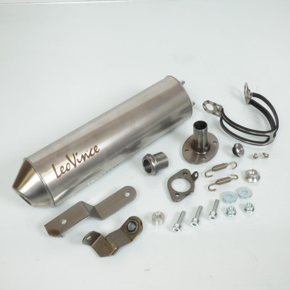 Pot d échappement Leovince pour Moto Derbi 50 Senda DRD 2003 à 2017 3408N / HM V6 inox passage bas Neuf