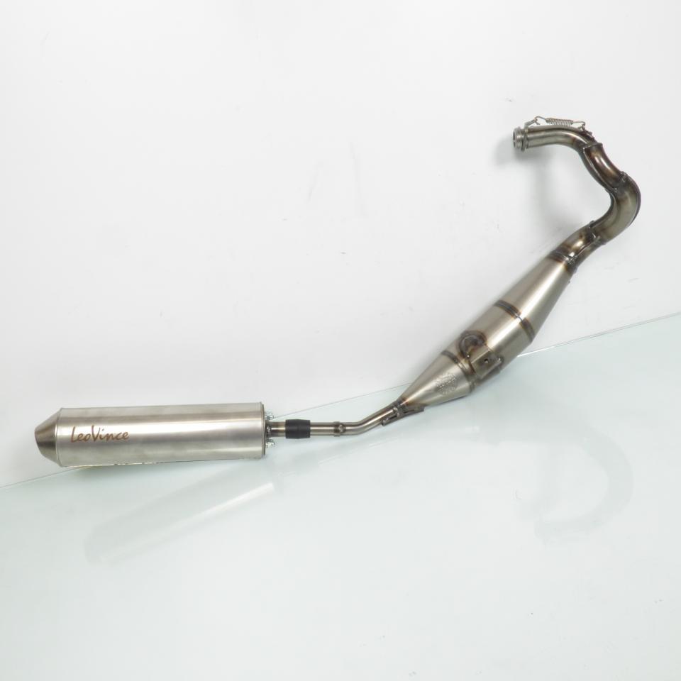 Pot d échappement Leovince pour Moto Derbi 50 Senda R Drd Après 2003 3408N / HM V6 inox passage bas Neuf