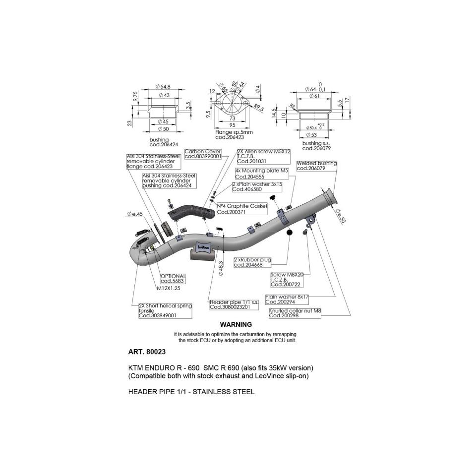 Pot d échappement pour KTM Enduro R