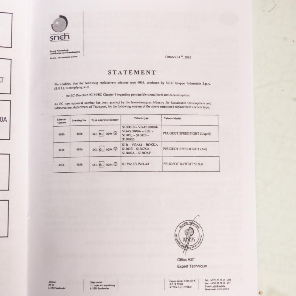 Pot d échappement Leovince pour scooter Peugeot 50 Speedfight 4056 Neuf
