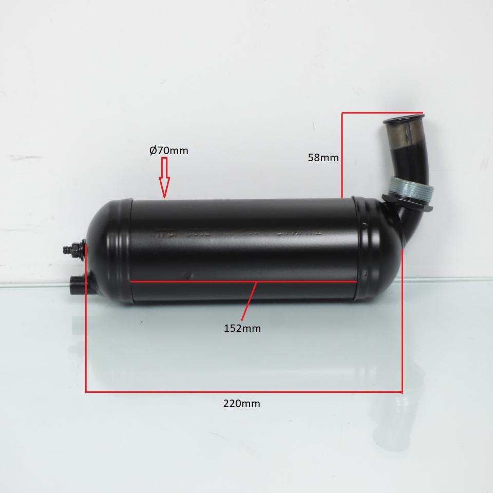 Pot d échappement RSM type origine boudin pour mobylette Peugeot 104 Neuf