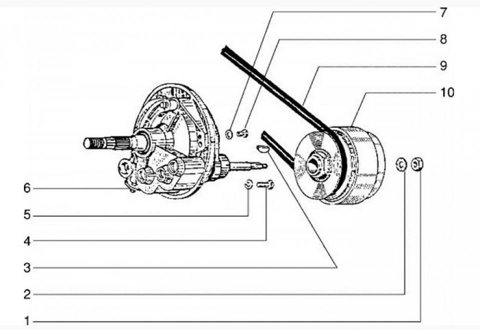 Courroie de transmission origine pour Mobylette Piaggio 50 Ciao 288486 / avec variateur 978x13 Neuf
