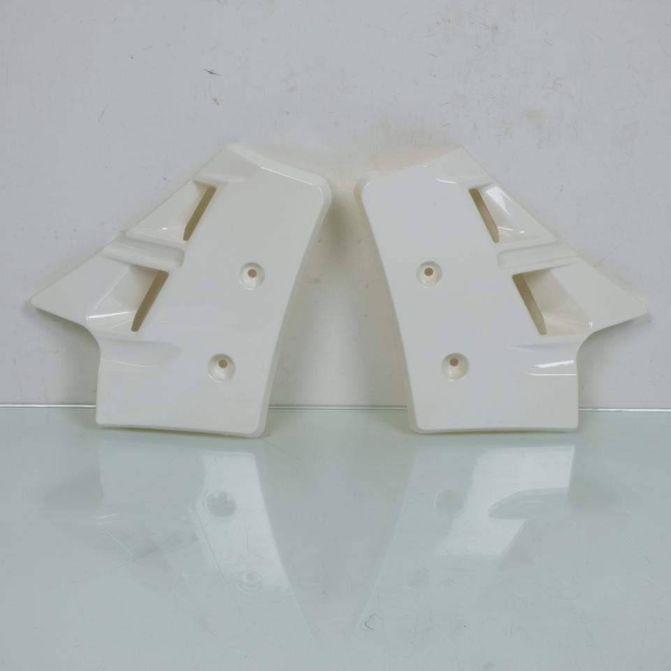 Paire d'écopes de radiateur blanche pour mobylette MBK 51 Passion Neuf