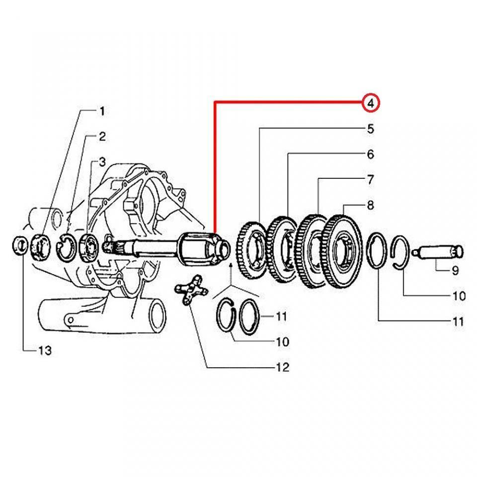 Pont arrière de transmission RMS pour scooter Piaggio 125 Cosa 1988-1997 235908 / 2359081 Neuf