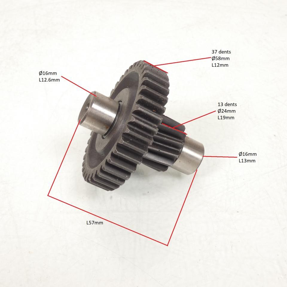 Pont arrière de transmission pour scooter 13 dents Ø24mm 37 dents Ø58 Neuf