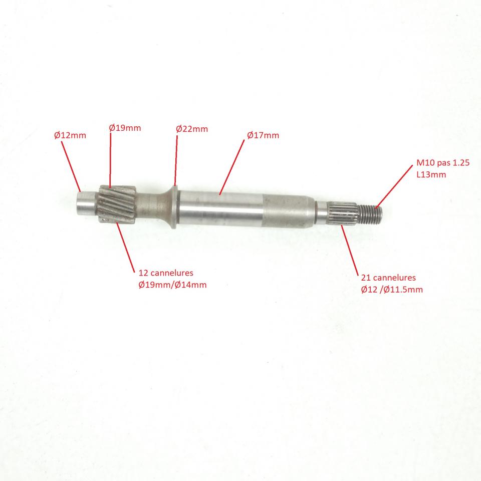 kit arbre primaire pignon transmission pour scooter Peugeot 50 Ludix one 757166