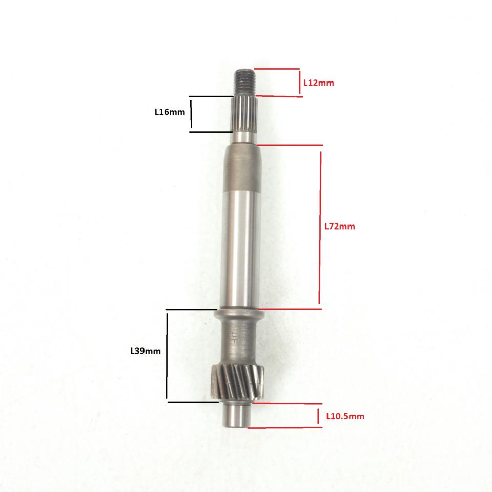 Axe arbre primaire transmission AR pour scooter Peugeot 50 Kisbee 788049 Neuf