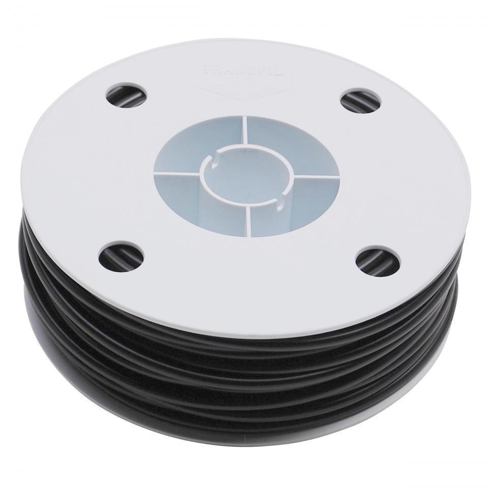 Rouleau 50m de gaine noire Transfil 26/10 std petite pour câble moto cyclo mob