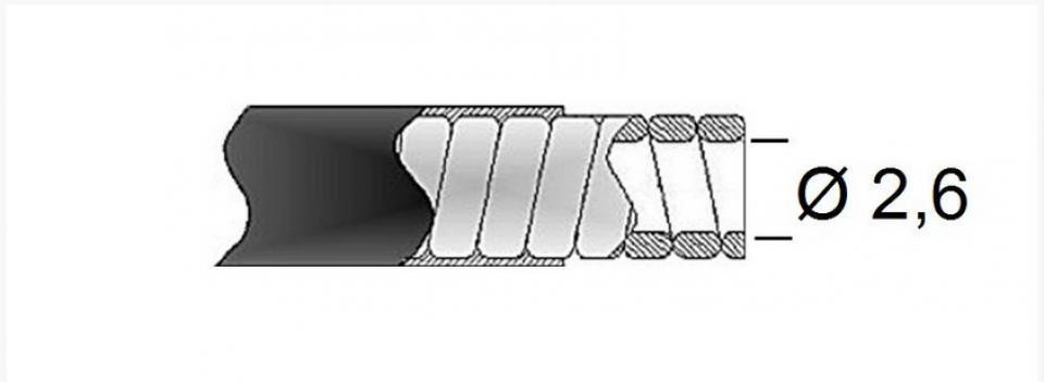 Gaine standard fil plat grise VELOX pour cyclo moto 30//10 petite std par 1m Neuf