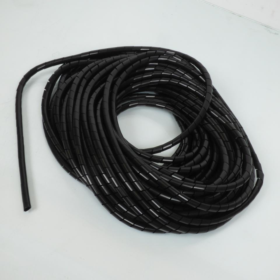Gaine spiralée spirale noire 25m flexible pour câbles faisceaux électrique moto