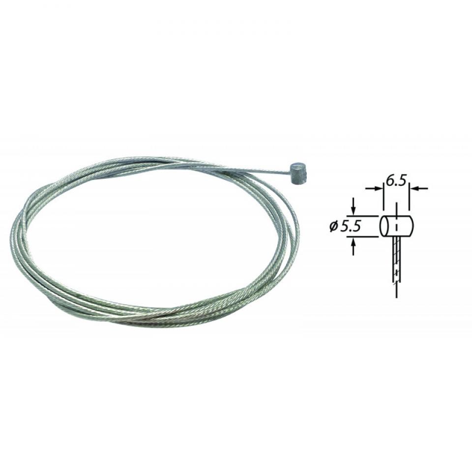 Câble de vitesse à main pour scooter Piaggio Vespa Ø1.5x2.25m Tete 5.5x6.5mm