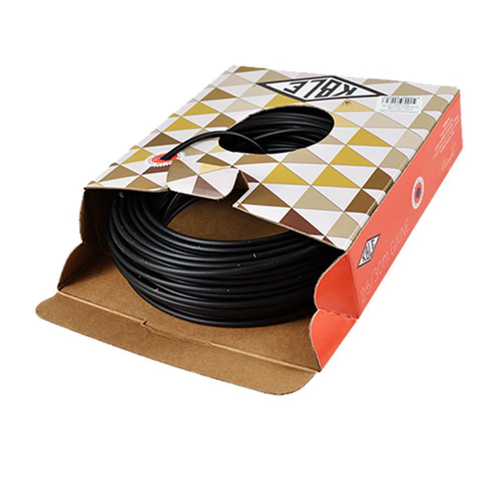 Gaine Transfil 32/10 grosse std noire en rouleau de 30m pour moto scooter mobylette
