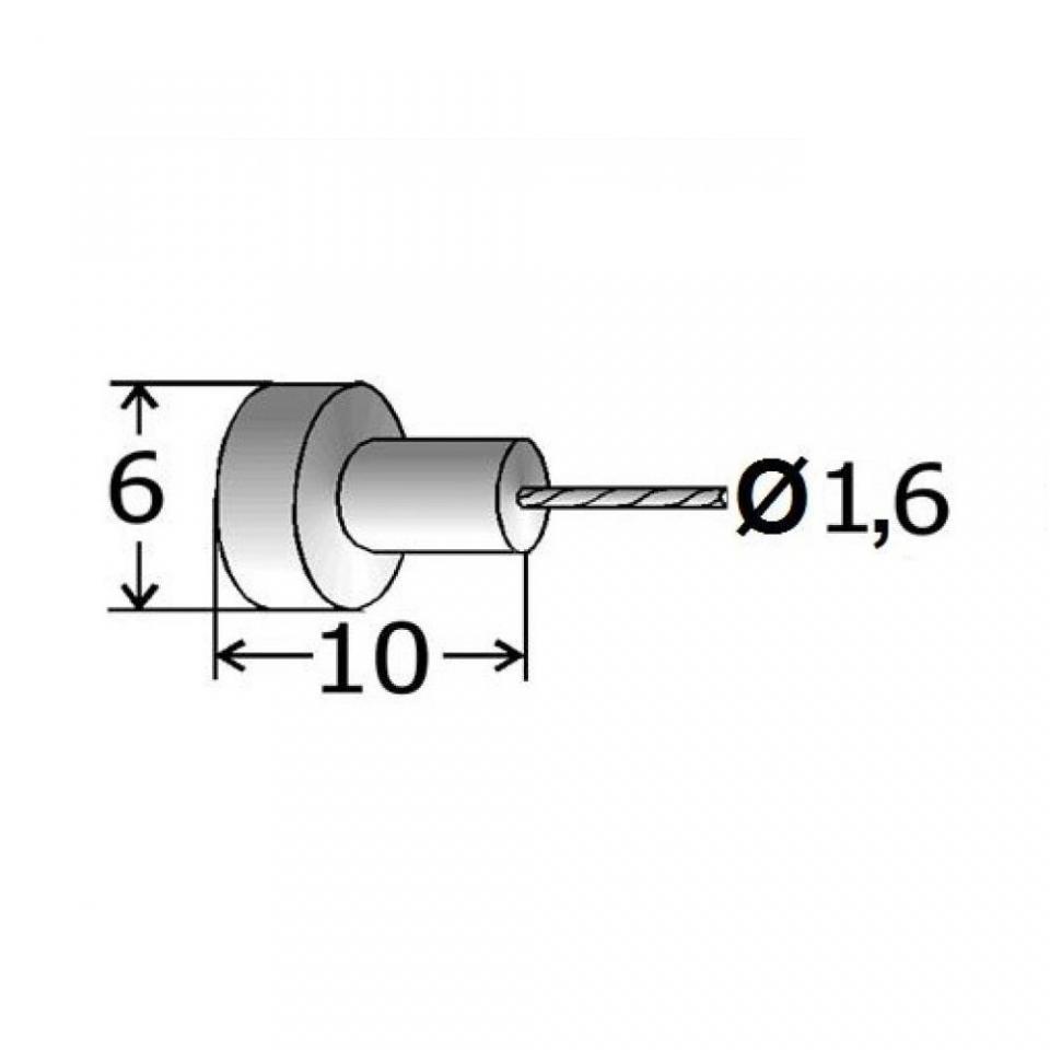 Câble de frein tête poire 6x10mm Alhonga pour mobylette MBK 50 51 1.80m Neuf