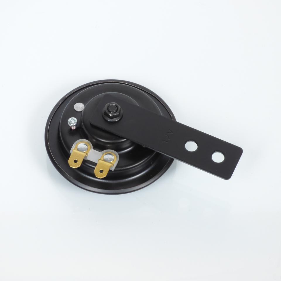 Klaxon avertisseur sonore universel rond 12V noir Ø70 Linli pour moto scooter quad