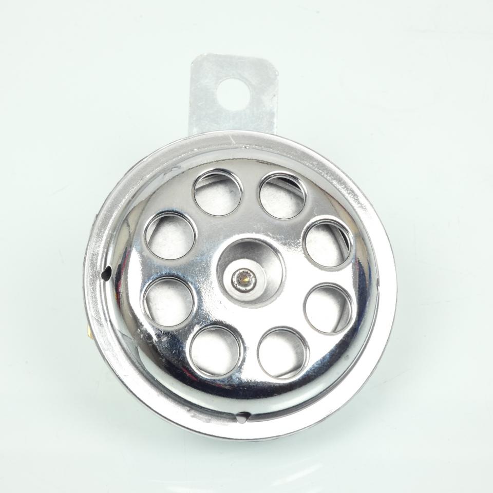 Klaxon avertisseur sonore Sifam rond 12V DC 105dB Ø70mm chromé pour moto Neuf