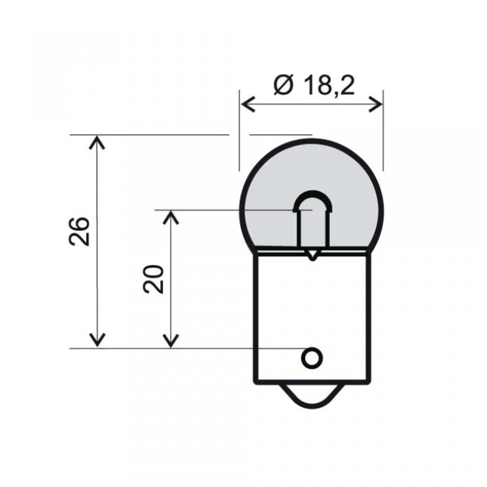 Ampoule RMS 12V 5W culot type BA15S G18 pour moto scooter cyclo auto par 10 Neuf