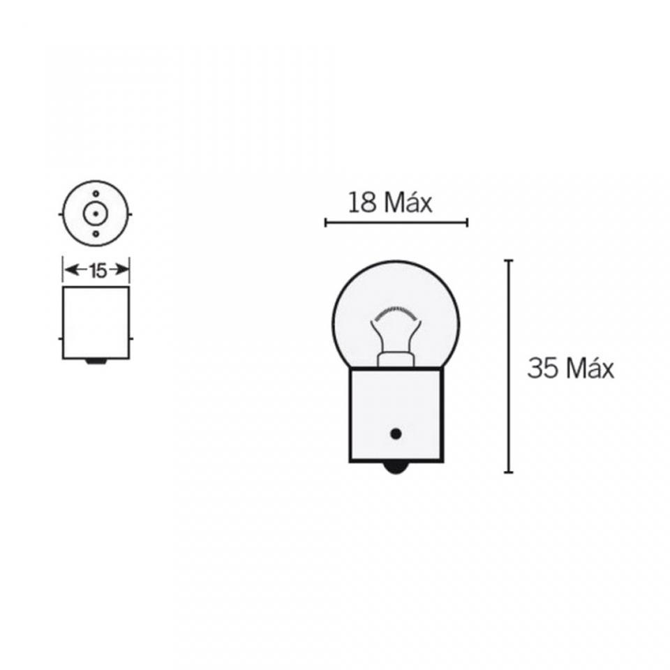 Ampoule blanche 6V 5W culot BA15S R5W Flosser pour moto scooter auto 4023 par 10