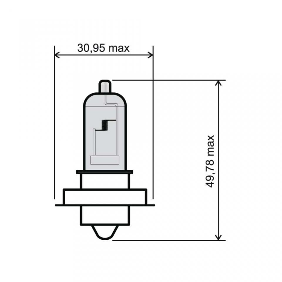 Ampoule halogène blanche 12V 15W culot type P26S RMS pour moto scooter auto Neuf