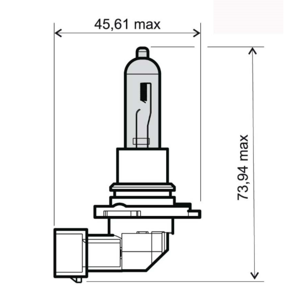 Ampoule HB3 12V 65W blanche type 9005 RMS pour auto moto scooter Neuf