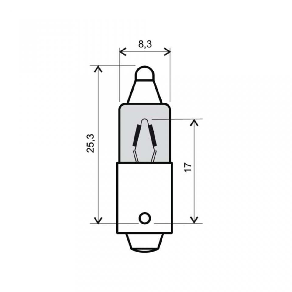 Ampoule baïonnette 12V 23W culot BA9S blanche RMS pour moto auto l'unité Neuf