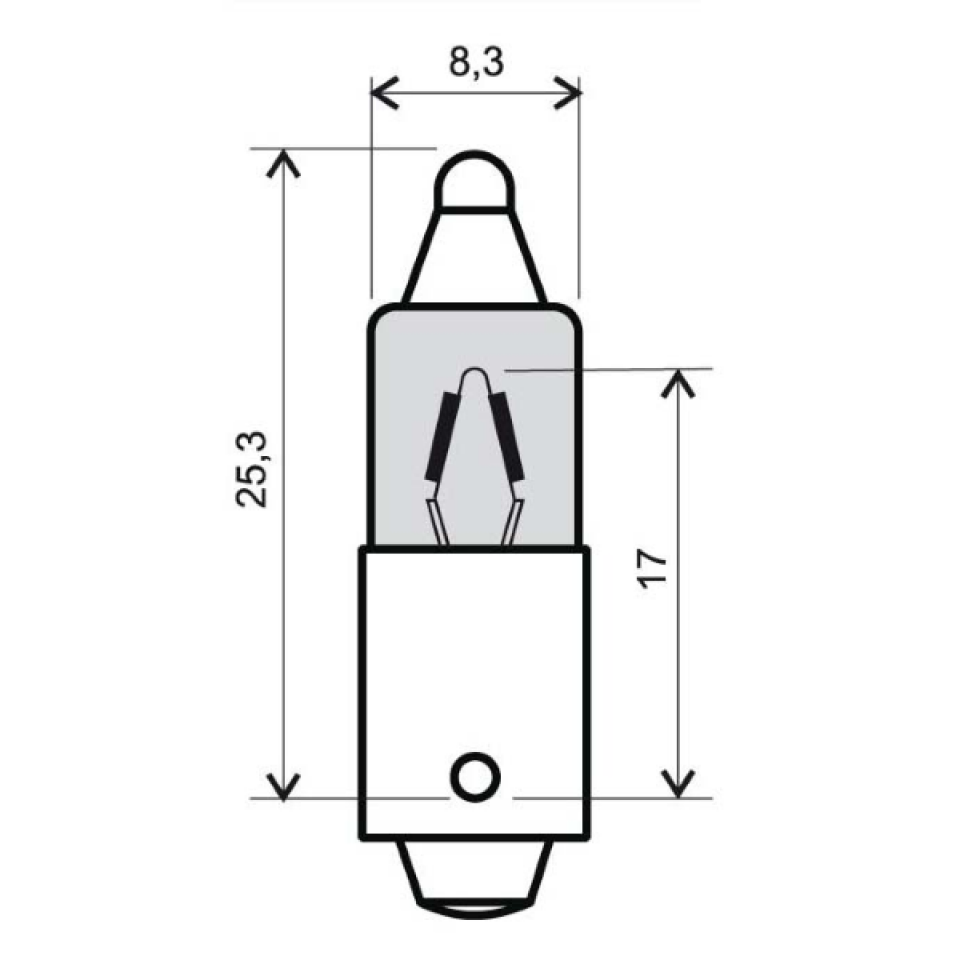 Ampoule baïonnette 12V 23W culot BA9S blanche RMS pour moto auto l'unité Neuf