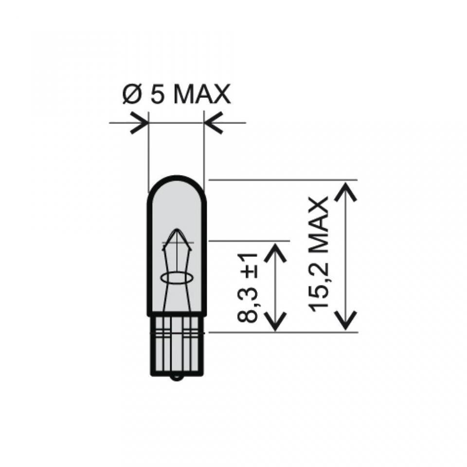 Ampoule Osram pour Scooter Aprilia 50 SR Motard 2T 2012 à 2017 12V 1.2W T5 W2x4.6d / par 10 Neuf