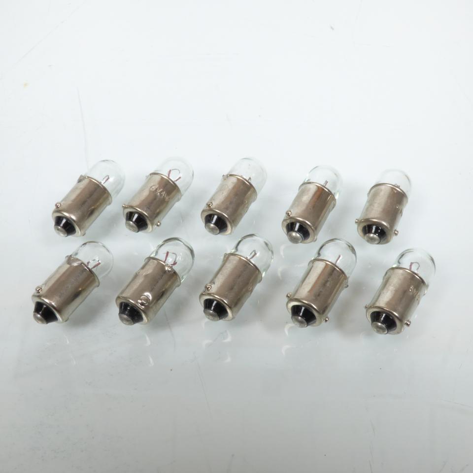 Boite 10 ampoule feu de position Tecnium auto pour moto 6V 4W culot type BA9s Neuf