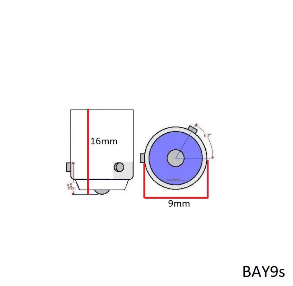 10 Ampoule BAY9s mini long 12V 21W lampe de clignotant orange pour moto scooter