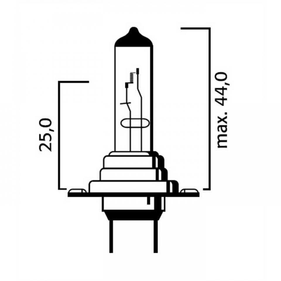 Lampe ampoule halogène Flosser H7 12V 55W PX26d pour moto voiture auto
