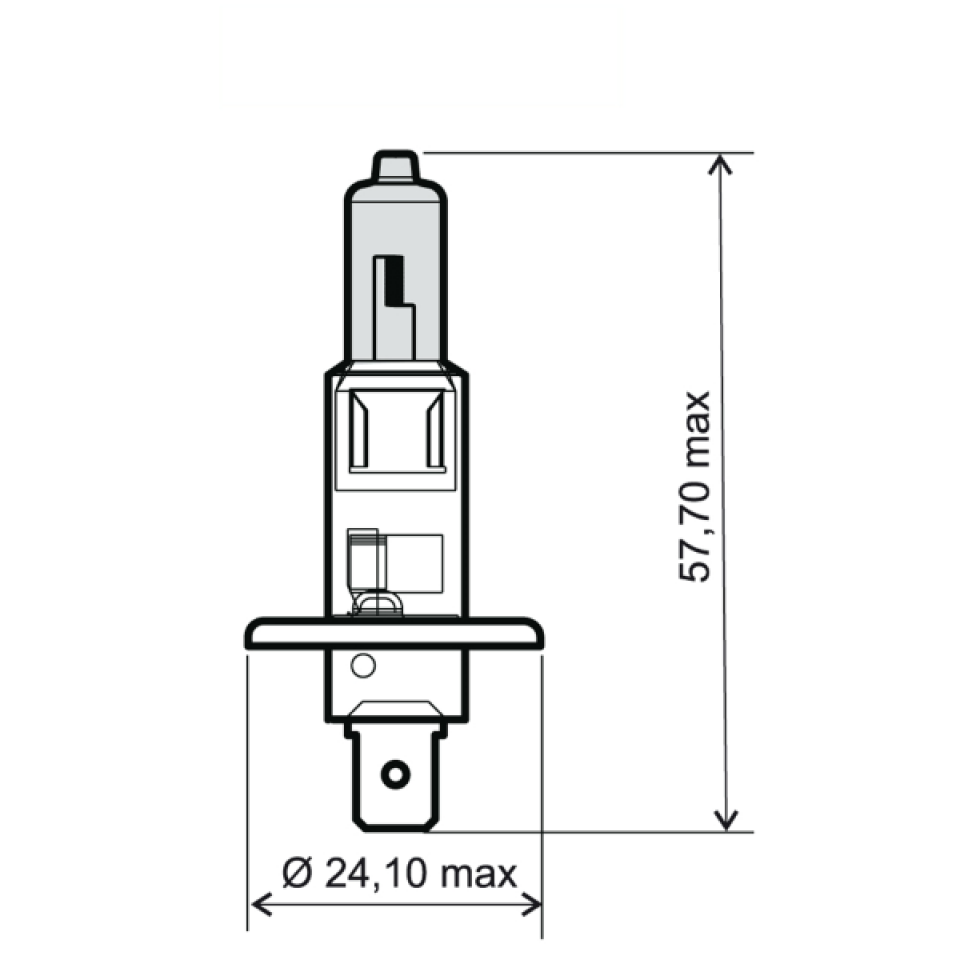 Ampoule RMS Moto pour auto H1 12V 55W / à l'unité Neuf