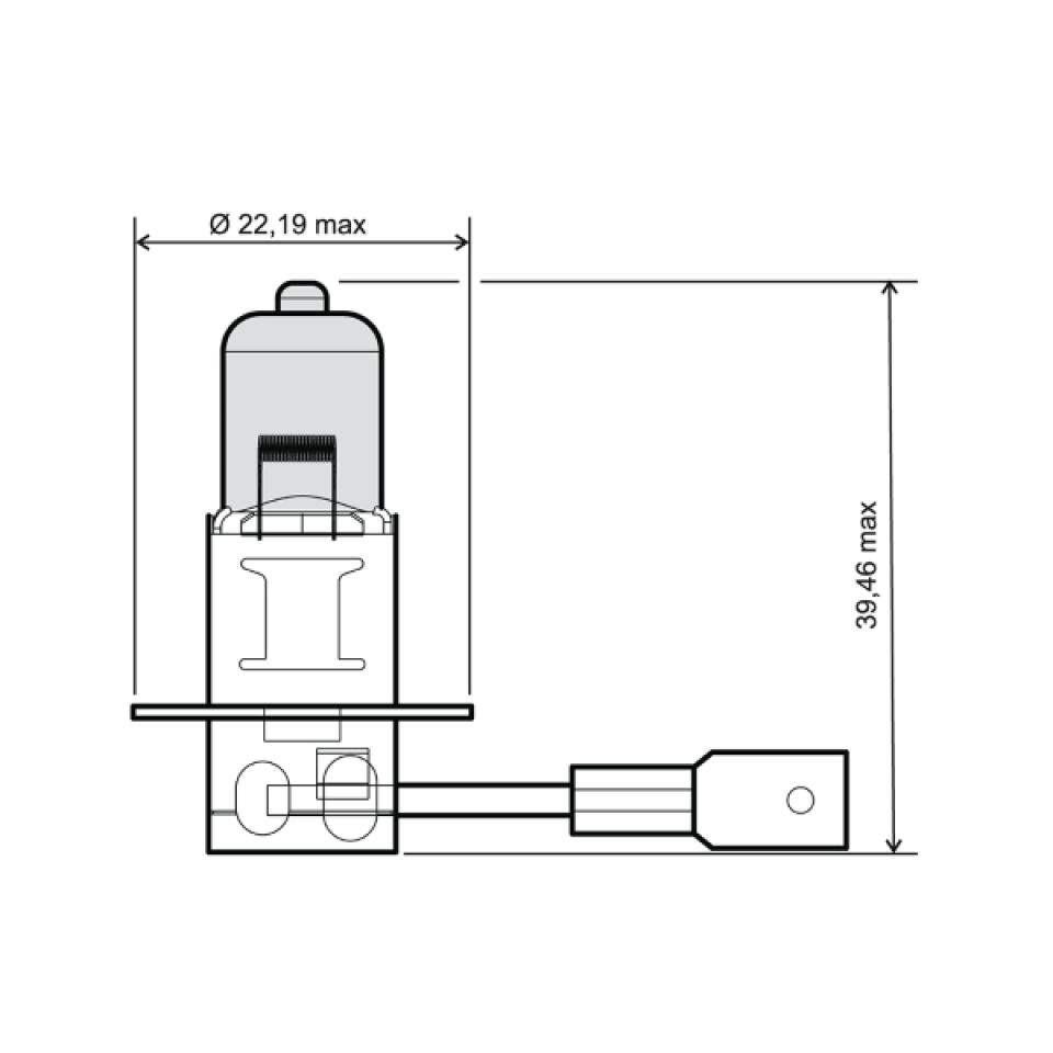 Ampoule RMS Moto pour deux roues H3 blanche 12V 55W Neuf