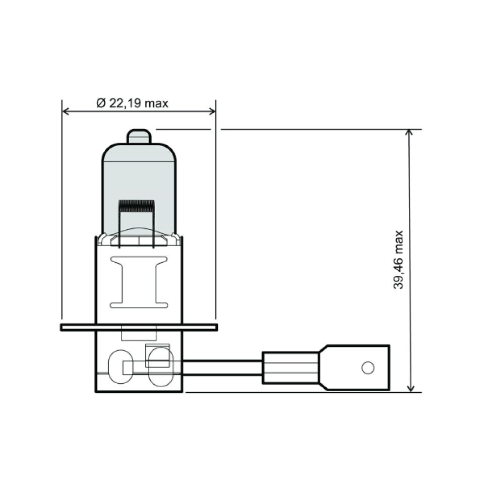 Ampoule RMS Moto pour moto scooter H3 12V 55W Neuf