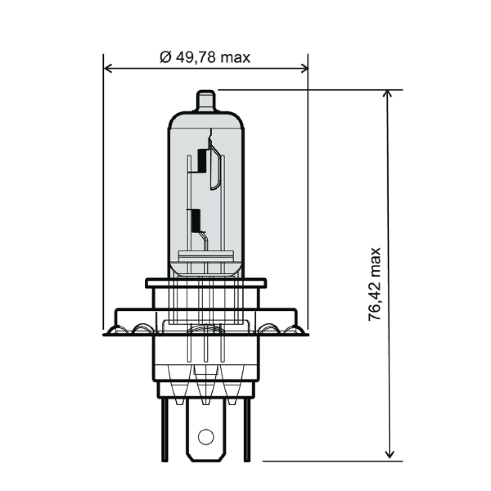 Ampoule RMS Moto pour auto moto scooter H4 P43t 12V 60/55W Neuf