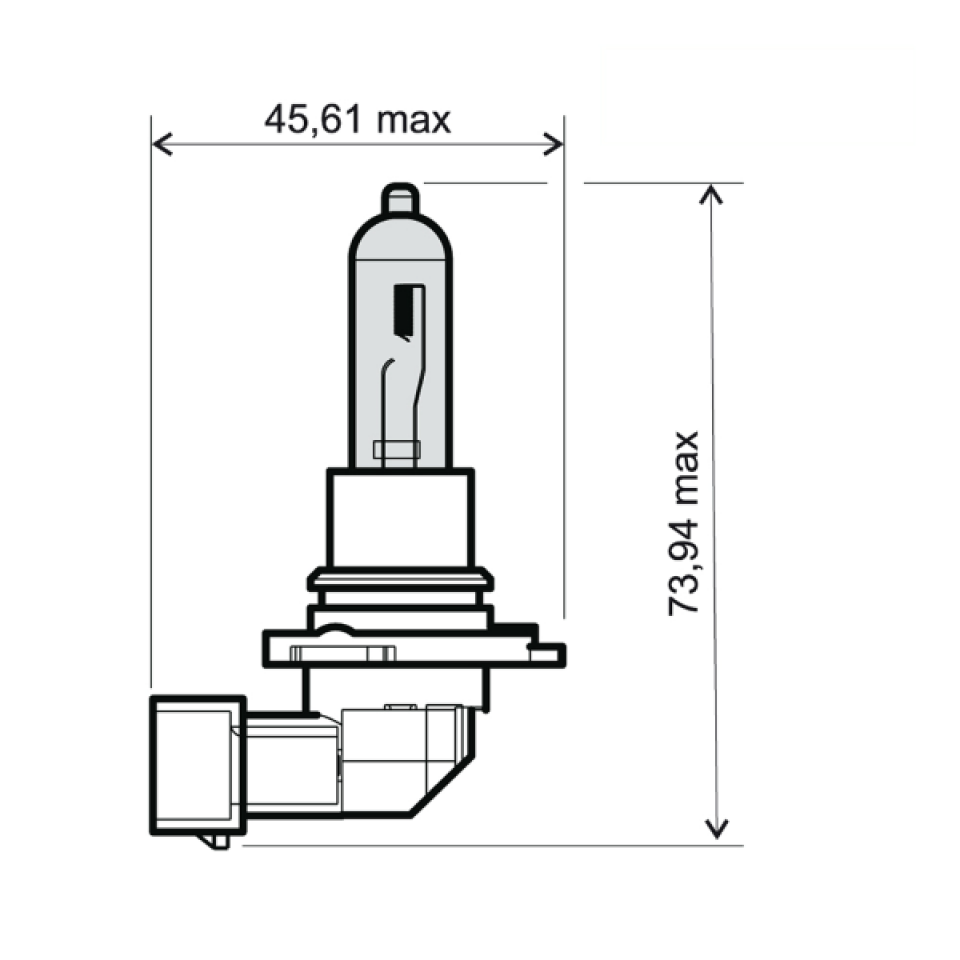 Ampoule RMS Moto pour moto scooter auto 12V 65W / P20d 9005 Neuf
