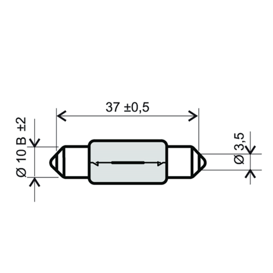 Ampoule RMS Moto pour moto 12V 5W T11x39 Neuf